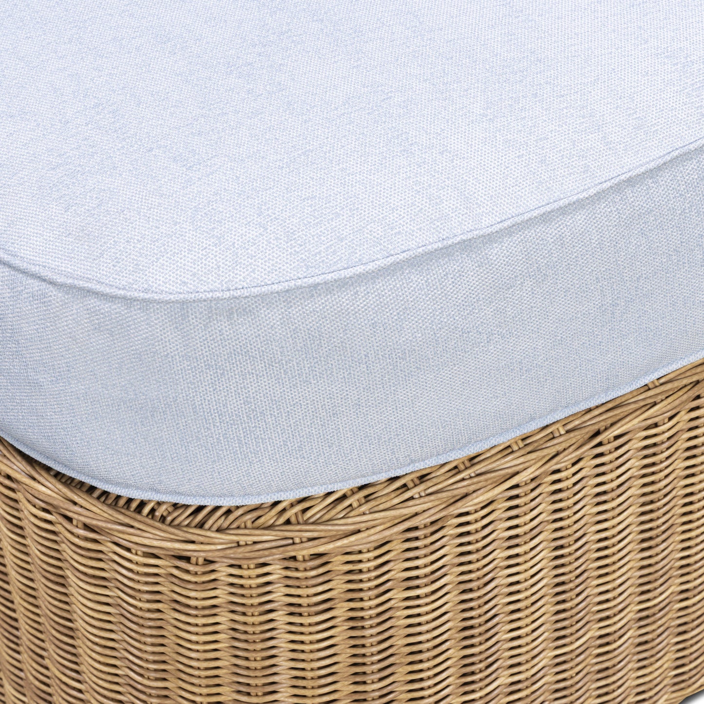 Axel Blue Boucle Outdoor Ottoman - Image 3