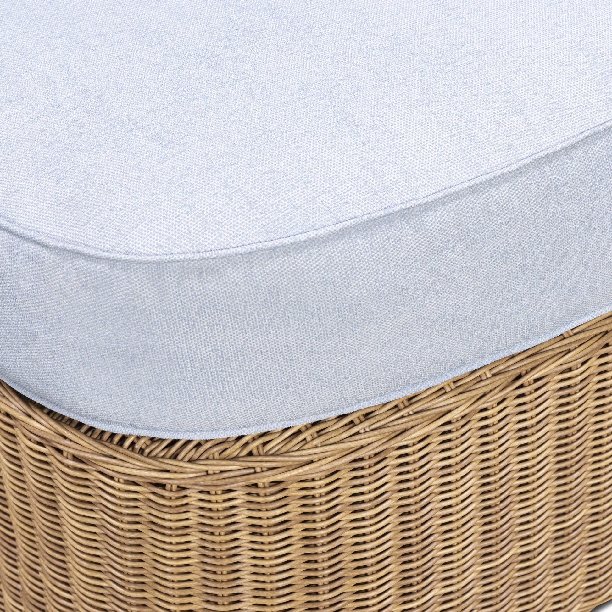 Axel Blue Boucle Outdoor Ottoman - Image 3