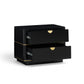 Julieta 28" 2-Drawer Nightstand - Black - Image 4