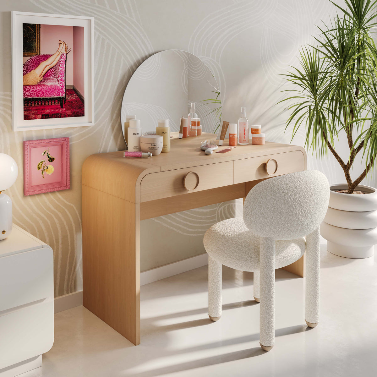 Manu Performance Fabric Side Chair - Off-White - Image 9