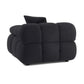 Calliope Performance Vegan Shearling Modular Corner Chair - Black - Image 7