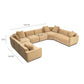 Perry 8-Piece Modular Large U-Sectional - Tan - Image 6