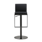 Amalfi Performance Vegan Leather Adjustable Stool - Black - Image 3