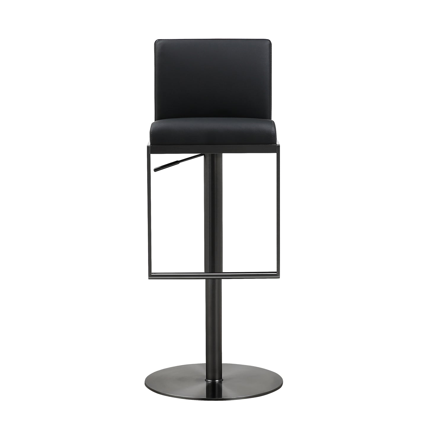 Amalfi Performance Vegan Leather Adjustable Stool - Black - Image 3
