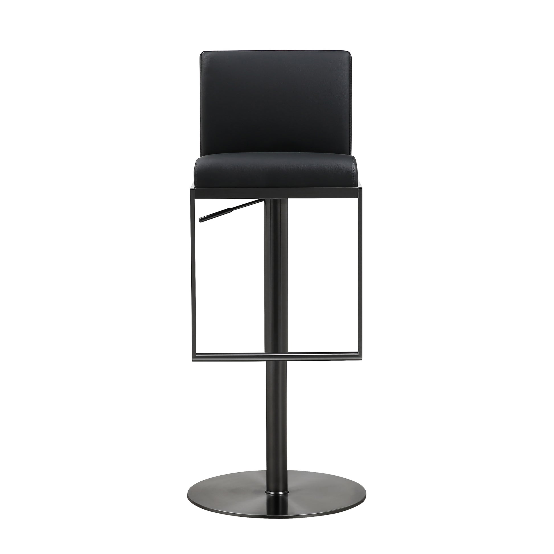 Amalfi Performance Vegan Leather Adjustable Stool - Black - Image 3