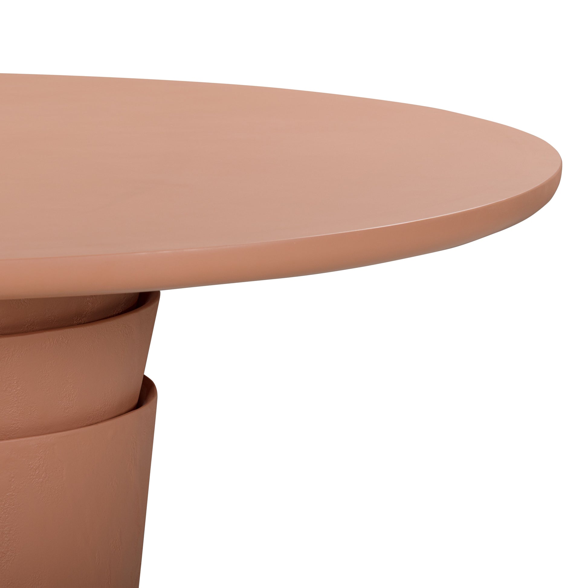 Margot 54" Indoor/Outdoor Round Dining Table - Terracotta - Image 3