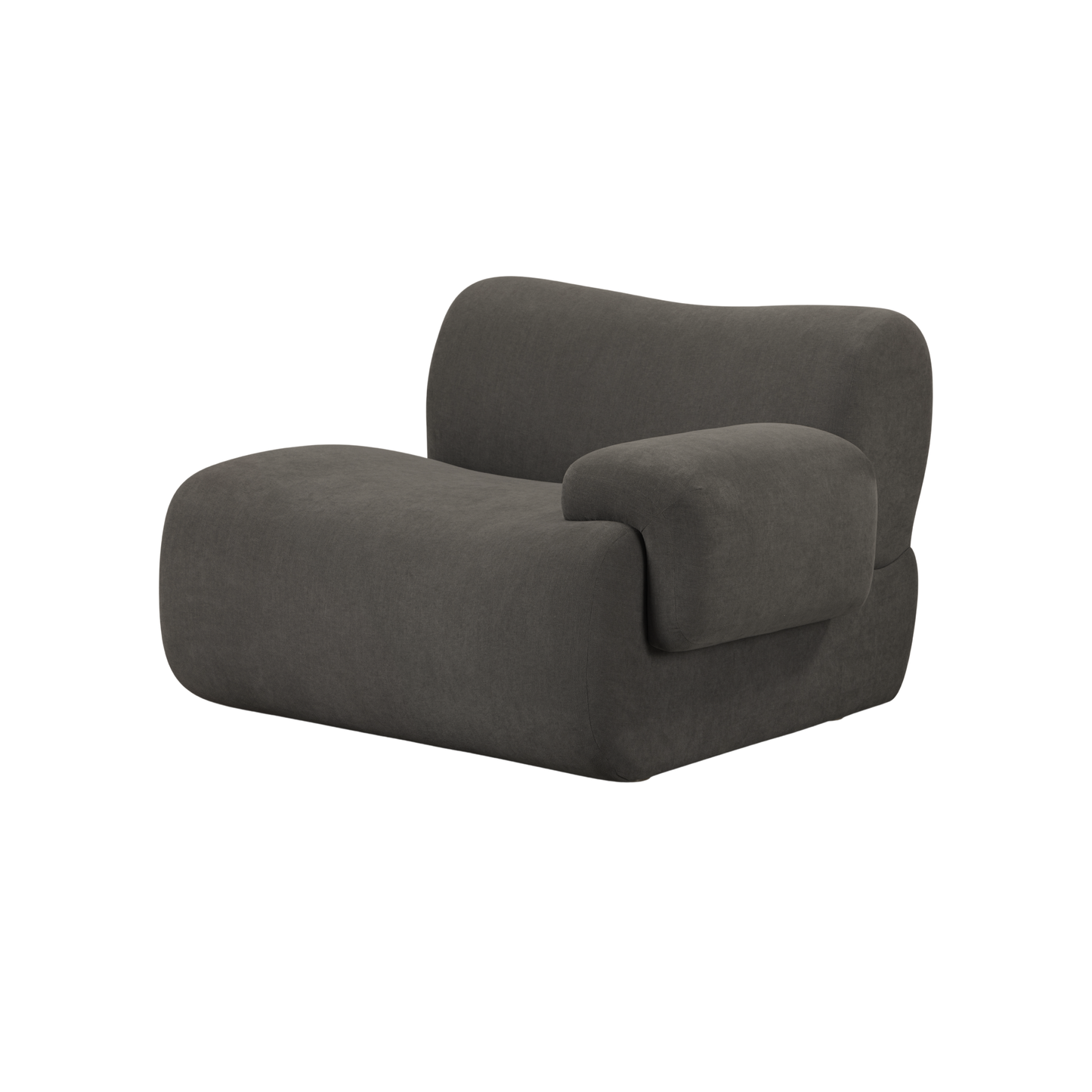 Zenith Contract-Grade Upcycled Fabric Corner Chair - Grey / RAF - Image 3