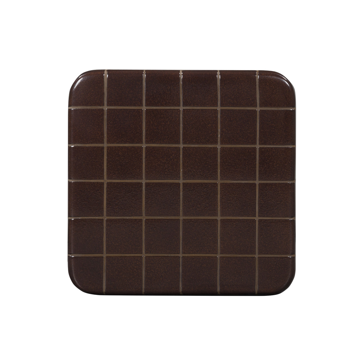 Tatiana Square Concrete Indoor/Outdoor Side Table - Maroon - Image 4