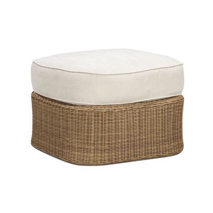 Axel Boucle Outdoor Ottoman - Cream - Image 1