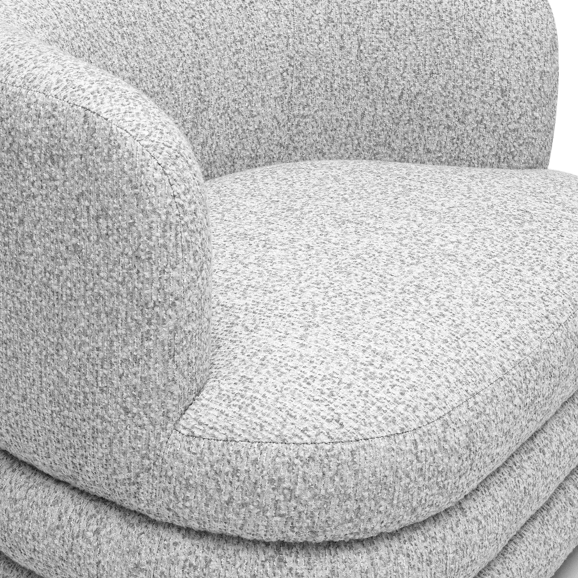 Astor Swivel Hotel Lounge Chair - Light Grey - Image 5