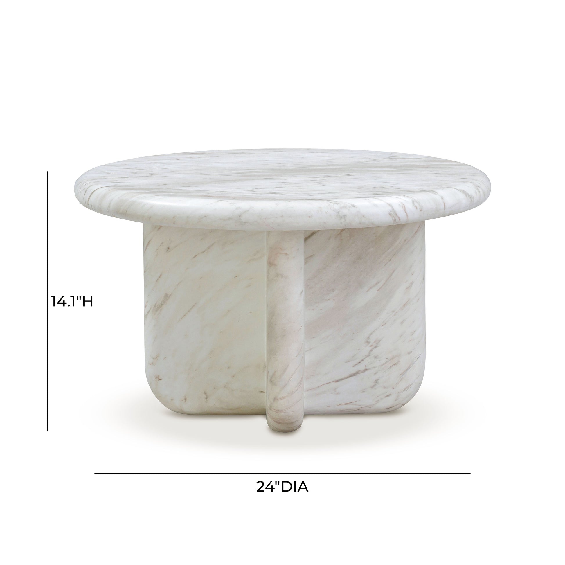 Juju 2-Piece Indoor/Outdoor Nesting Coffee Table Set - White - Image 5