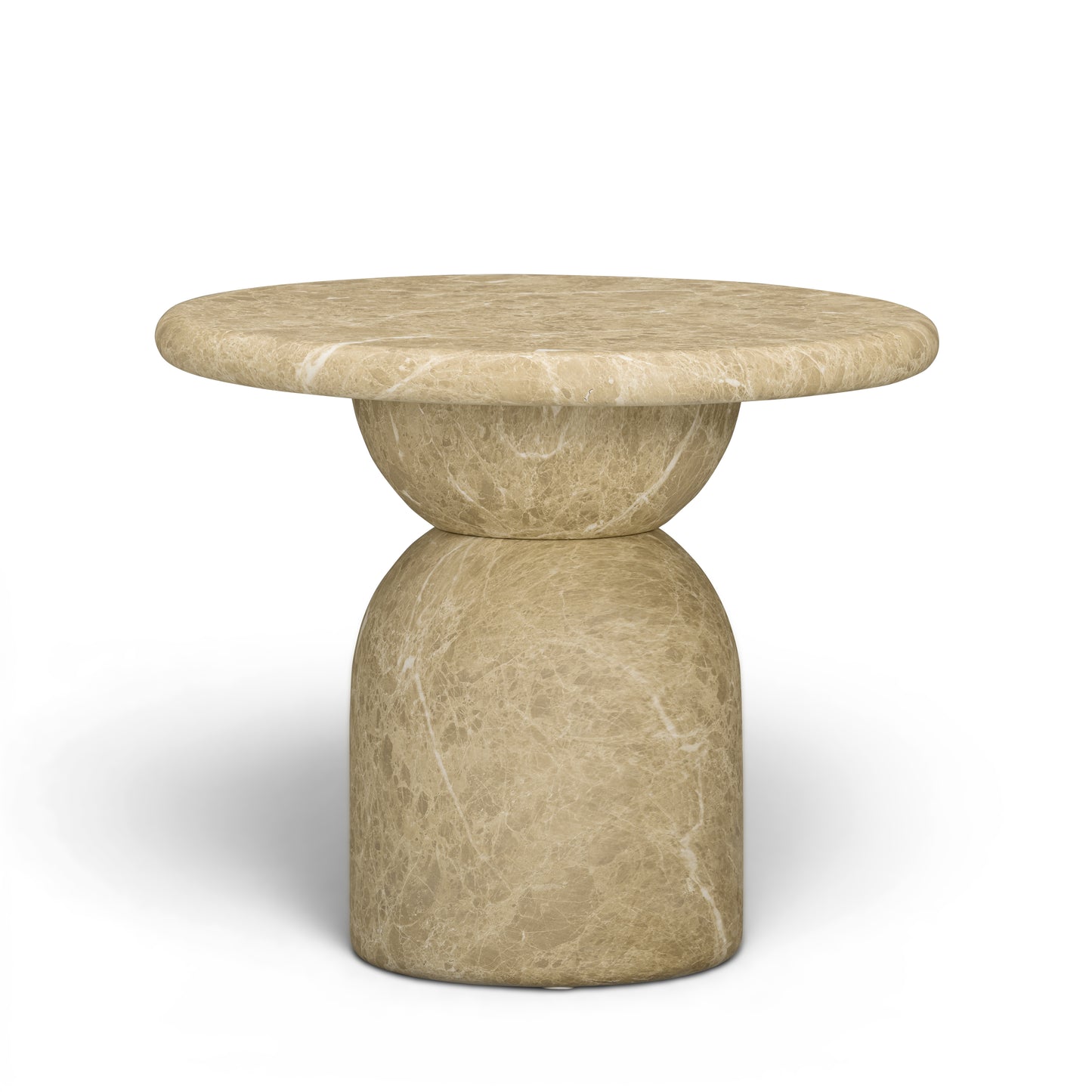 Cynthia Light Emperador Faux Marble Indoor/Outdoor Side Table - Image 1