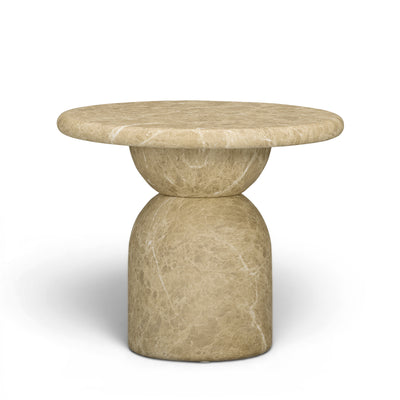 Cynthia Light Emperador Faux Marble Indoor/Outdoor Side Table - Image 1