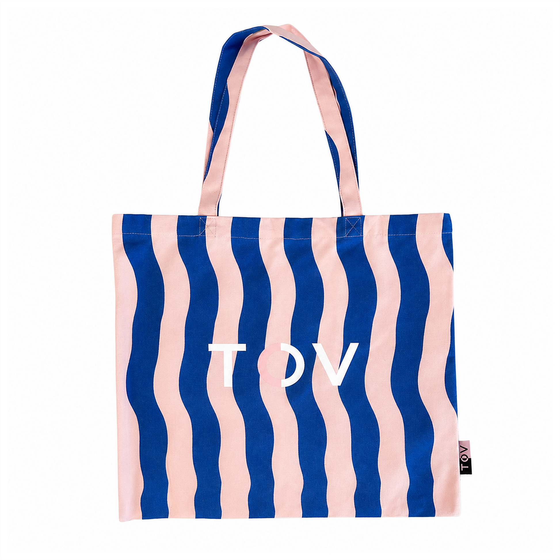 Don't Be Boring Striped Tote Bag - Pink Stripes - Image 2