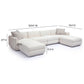 Perry 6-Piece Modular U-Sectional - Cream - Image 6