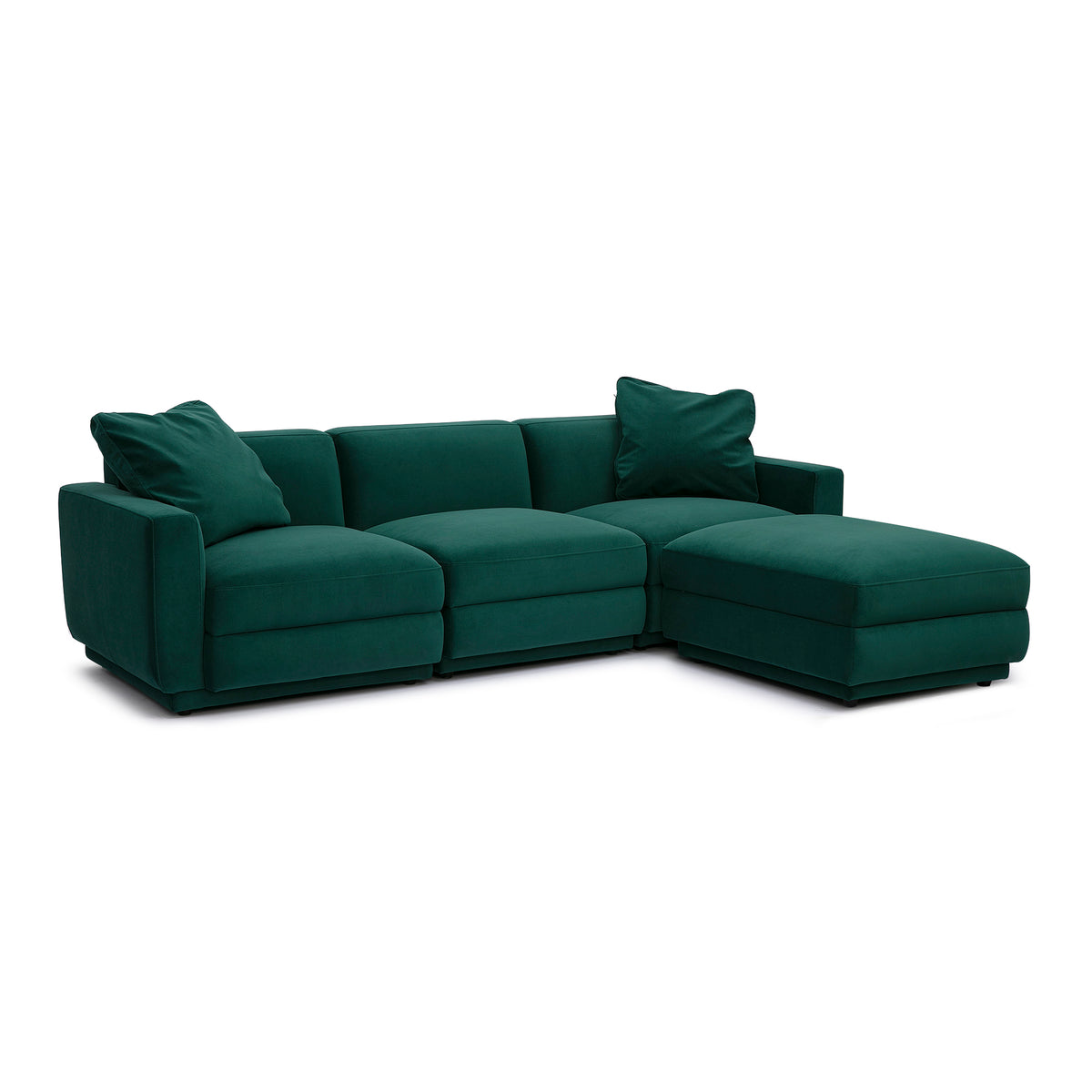 Perry 4-Piece Modular Sectional - Deep Green - Image 2