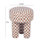 Claire Textured Accent Stool - White/Brown - Image 6