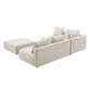 Hangover 4-Piece Modular Chaise Sectional - Off-White - Image 4
