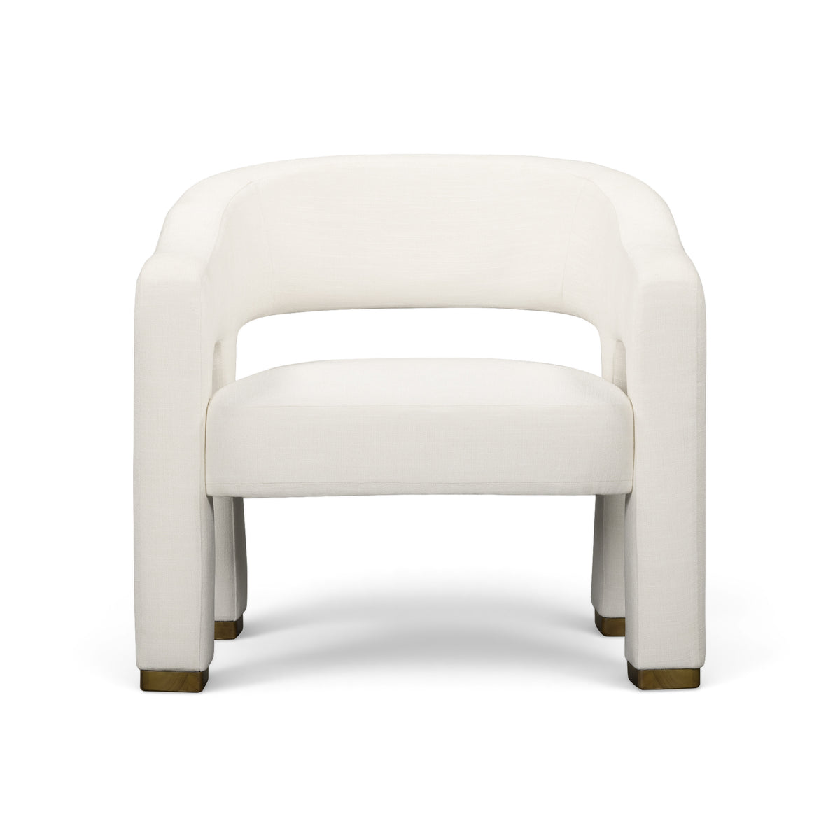 Florence Linen Accent Chair - Cream - Image 2