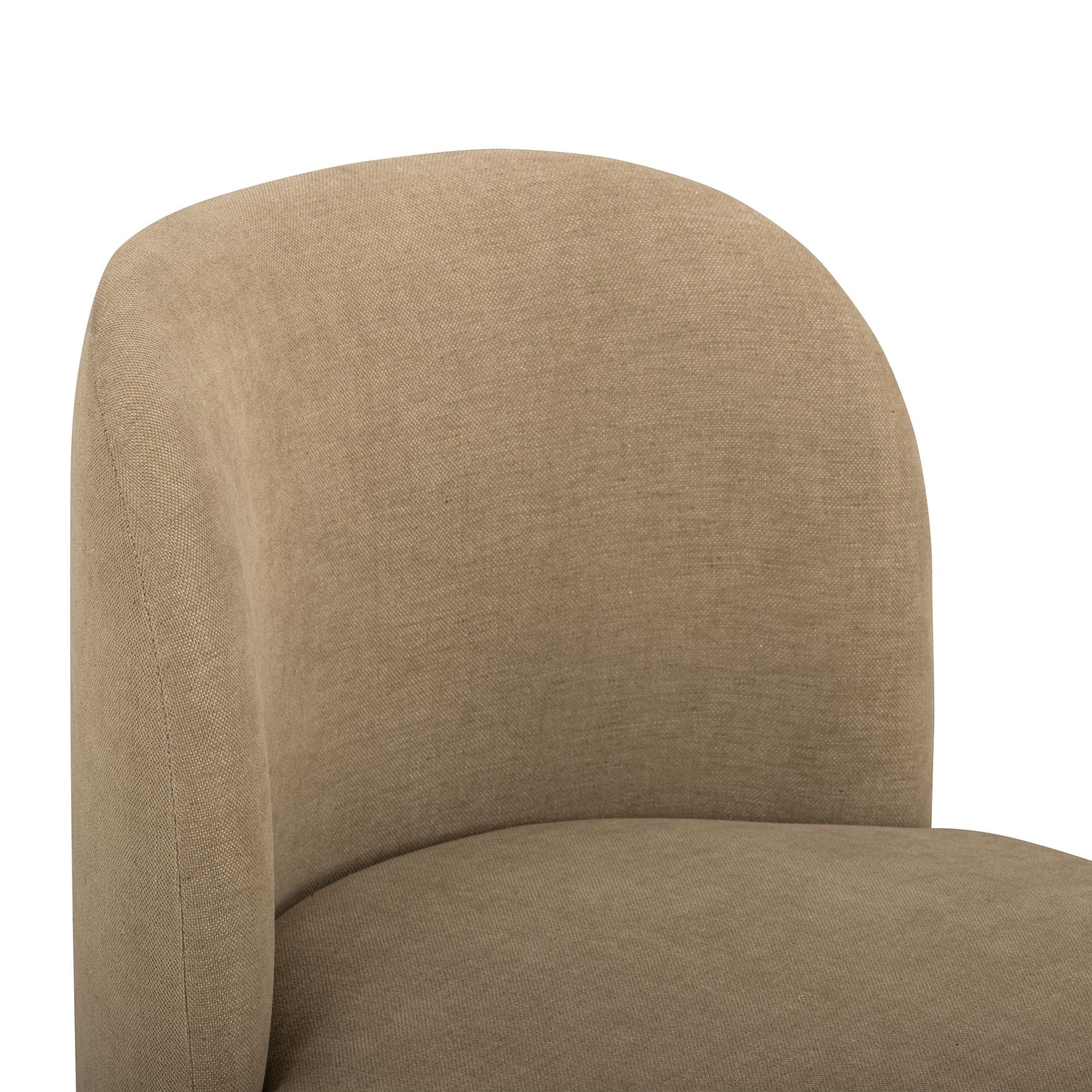 Persa Round Back Performance Chenille Dining Chair - Light Brown - Image 4