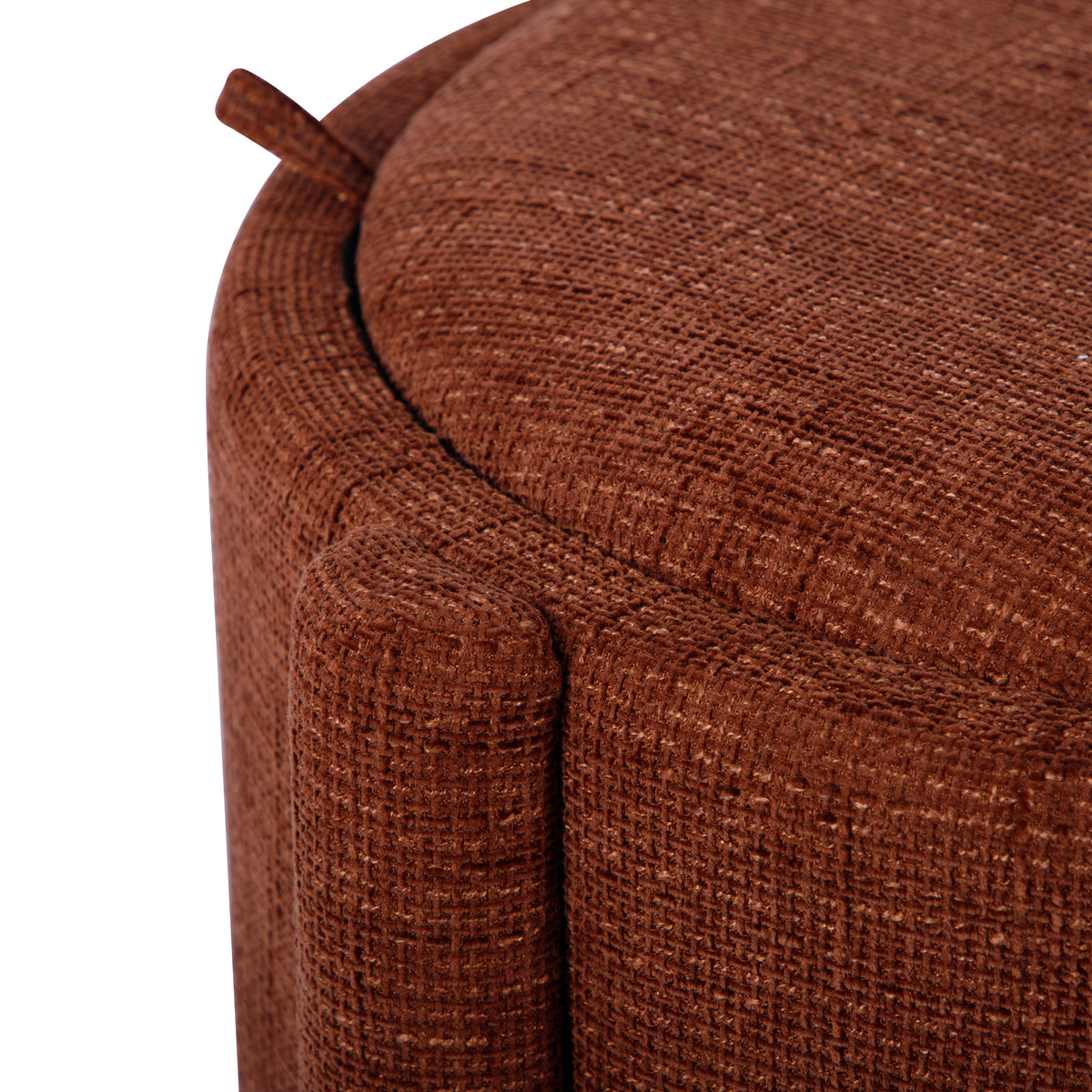 Bellamy Railroad Chenille Storage Stool With Reversible Tray Top - Brown - Image 7