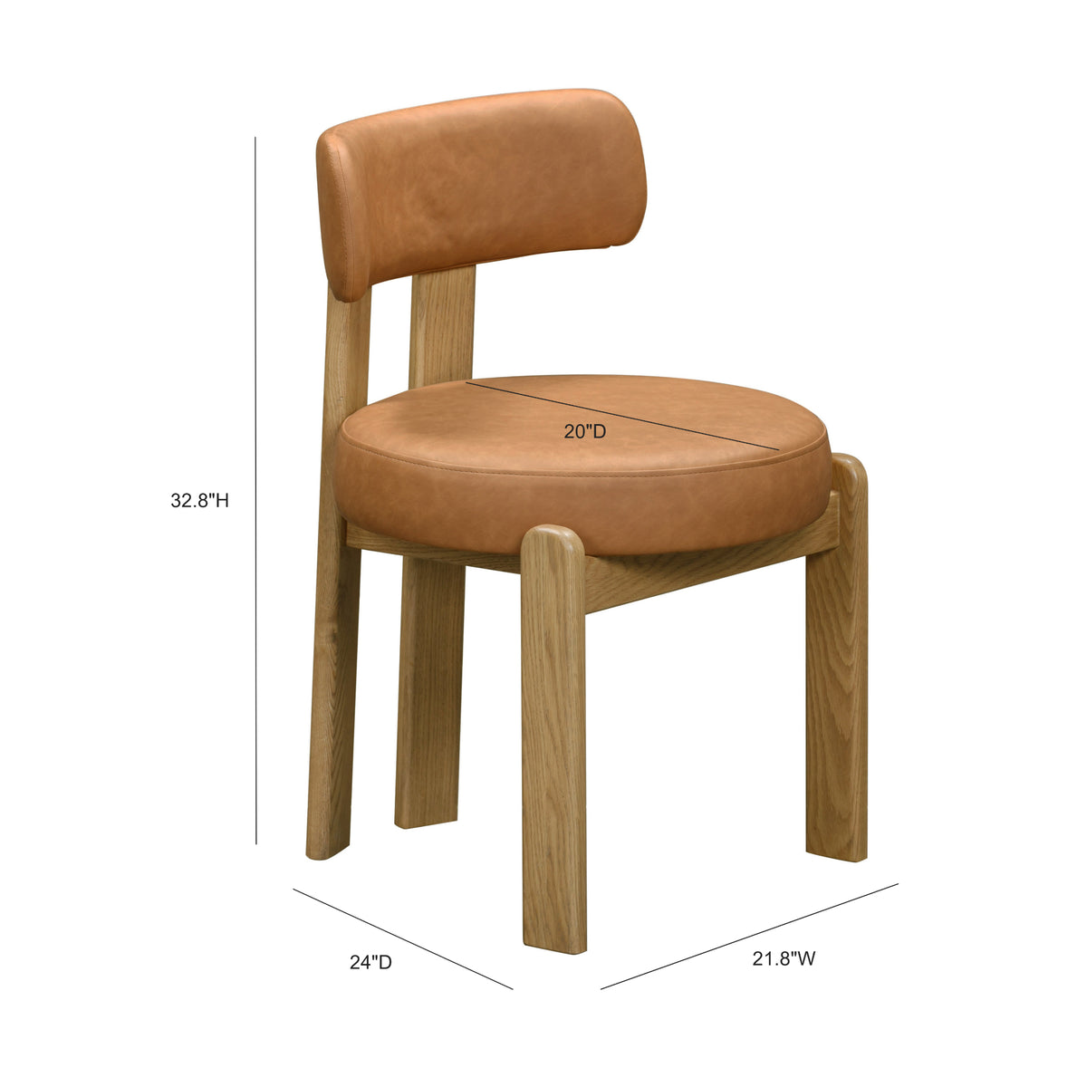 Odessa Performance Dining Chair - Saddle Brown / 33" - Image 8