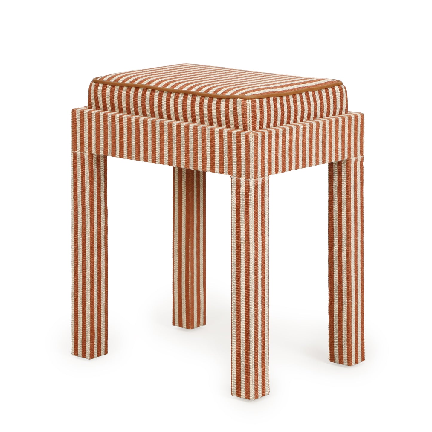 Kora Cotton Jute Contract-Grade Accent Stool - Terracotta - Image 5