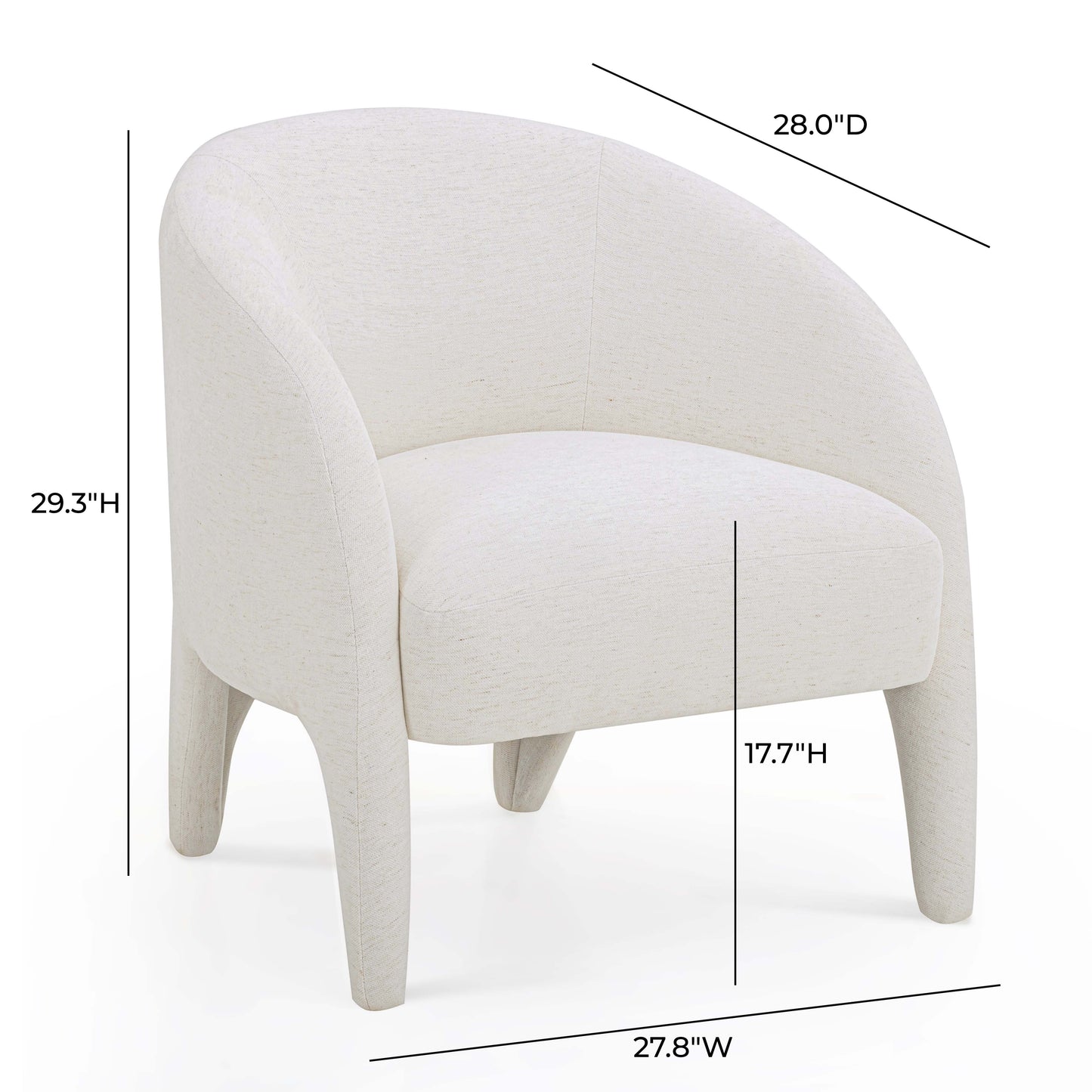 Kris Accent Chair - Cream - Image 7