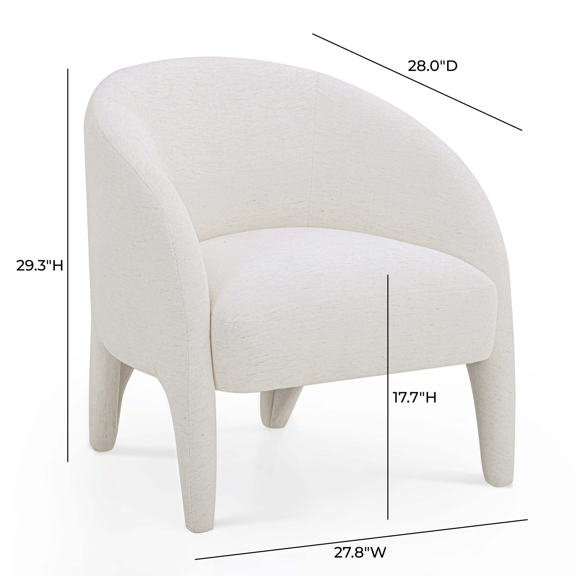 Kris Accent Chair - Cream - Image 7