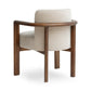 Irma Textured Performance Velvet Dining Chair - Taupe - Image 4