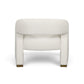 Florence Linen Accent Chair - Cream - Image 5