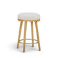 Oodle Cream Performance Vegan Mohair Natural Counter Stool - Image 2