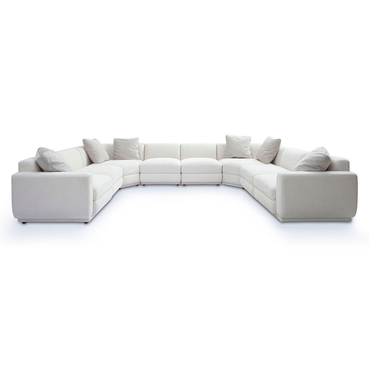 Perry 8-Piece Modular Large U-Sectional - Cream - Image 1