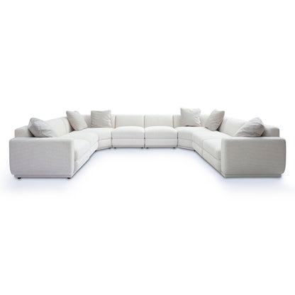 Perry 8-Piece Modular Large U-Sectional - Cream - Image 1