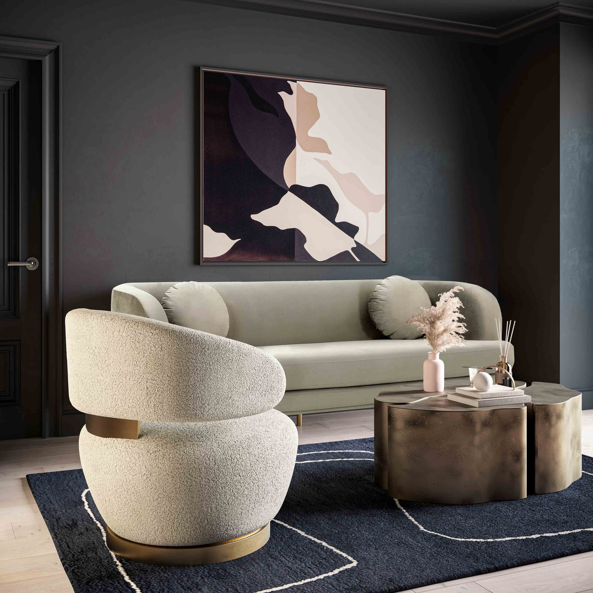 Austin Swivel Accent Chair - Beige - Image 2
