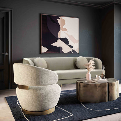 Austin Swivel Accent Chair - Beige - Image 1