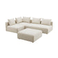 Hangover 4-Piece Modular Chaise Sectional - Off-White - Image 3