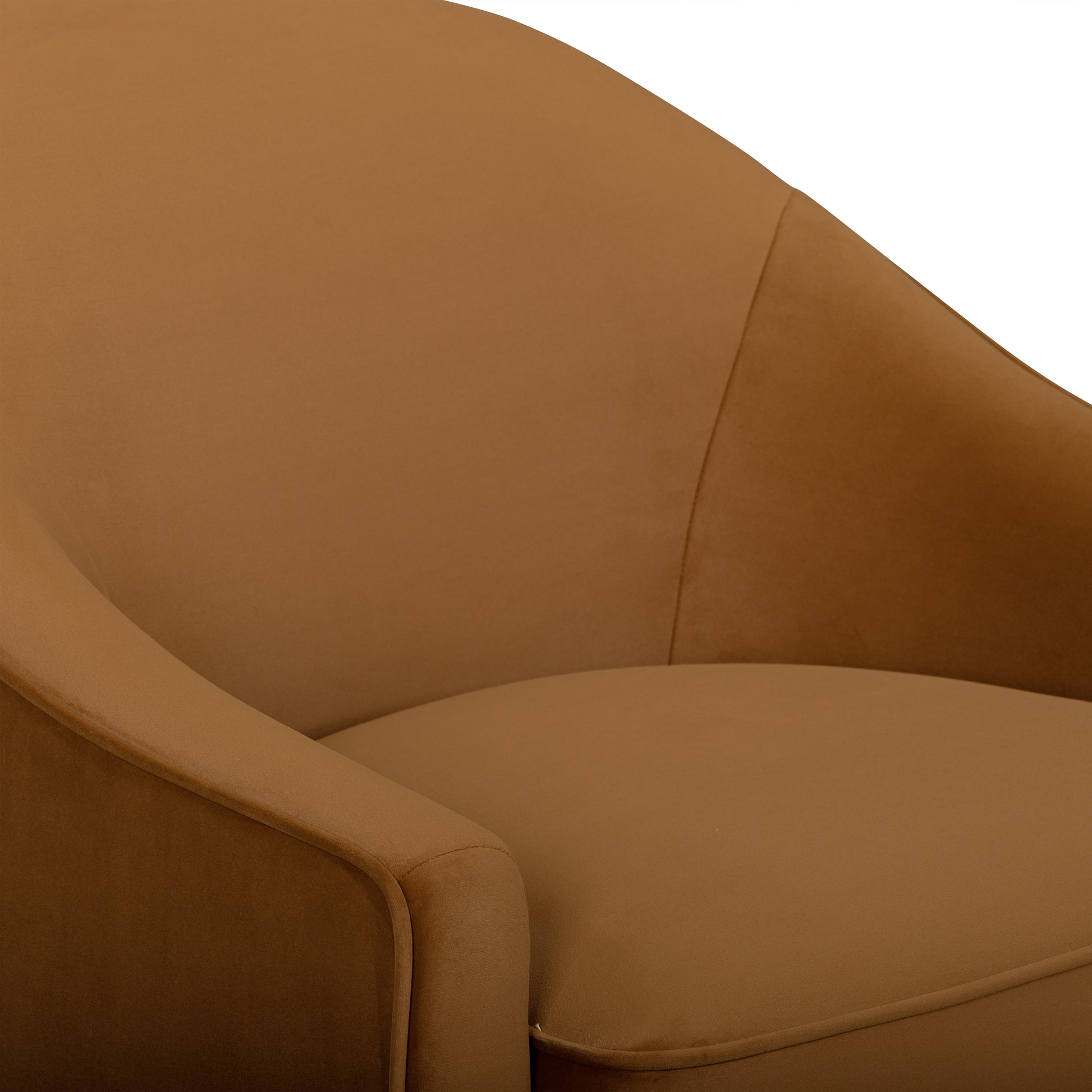 Cettie Performance Velvet Accent Chair - Cognac - Image 5