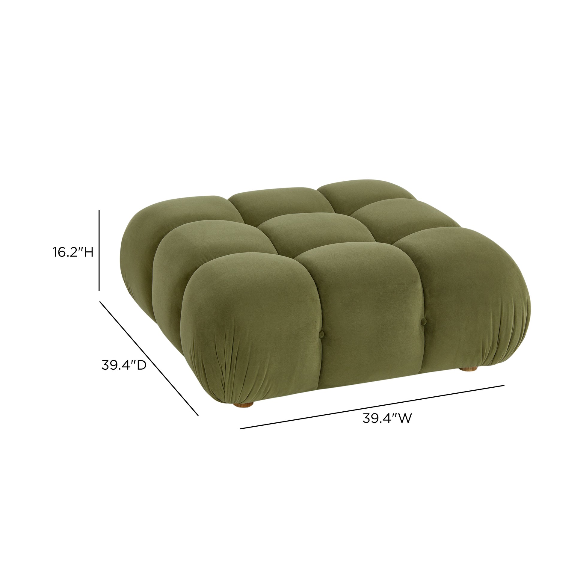 Calliope Performance Modular Ottoman - Olive Green - Image 4