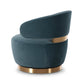 Austin Swivel Accent Chair - Dark Teal - Image 4
