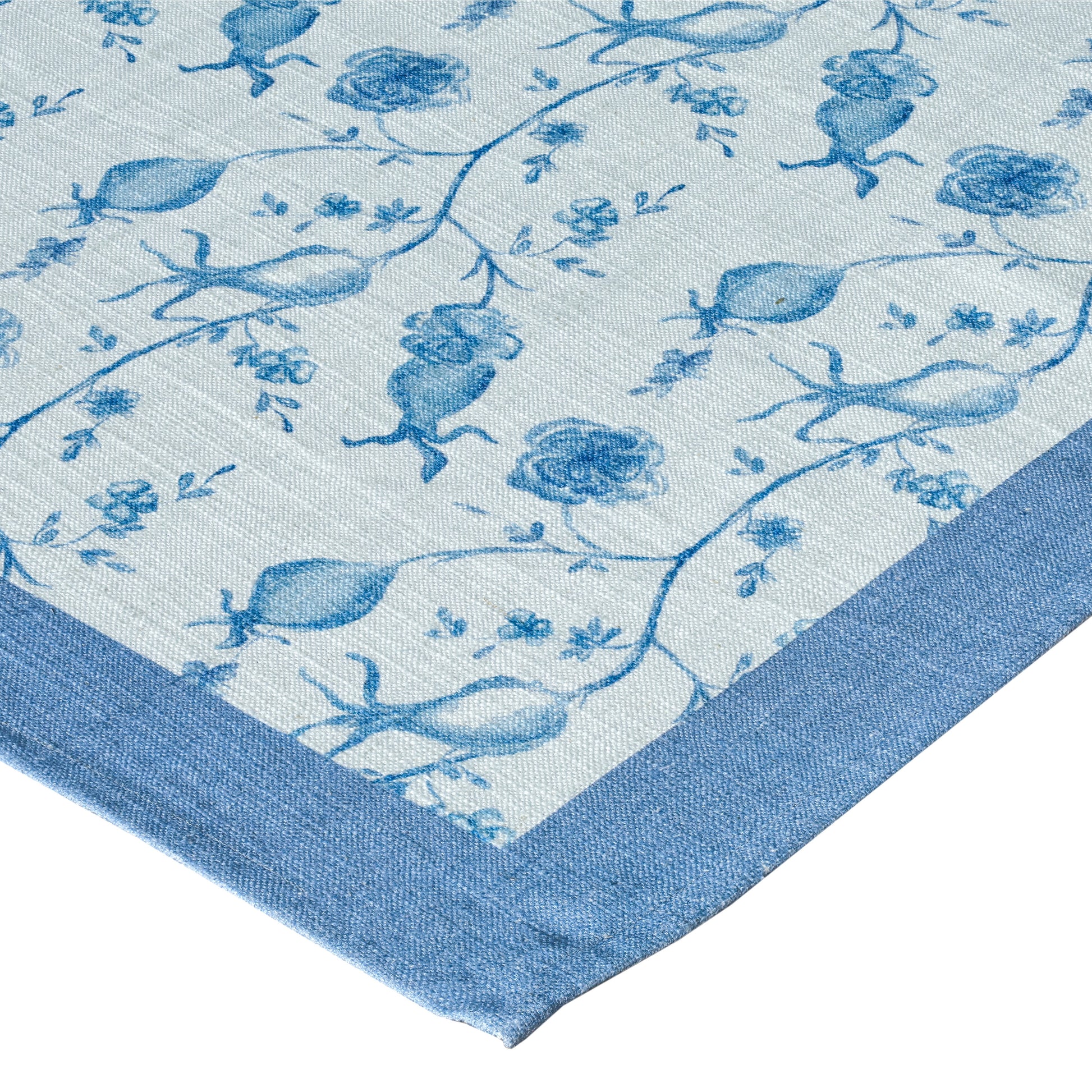 Dolce Natural Cotton Table Cloth - Baby Blue / 70" x 140" - Image 4