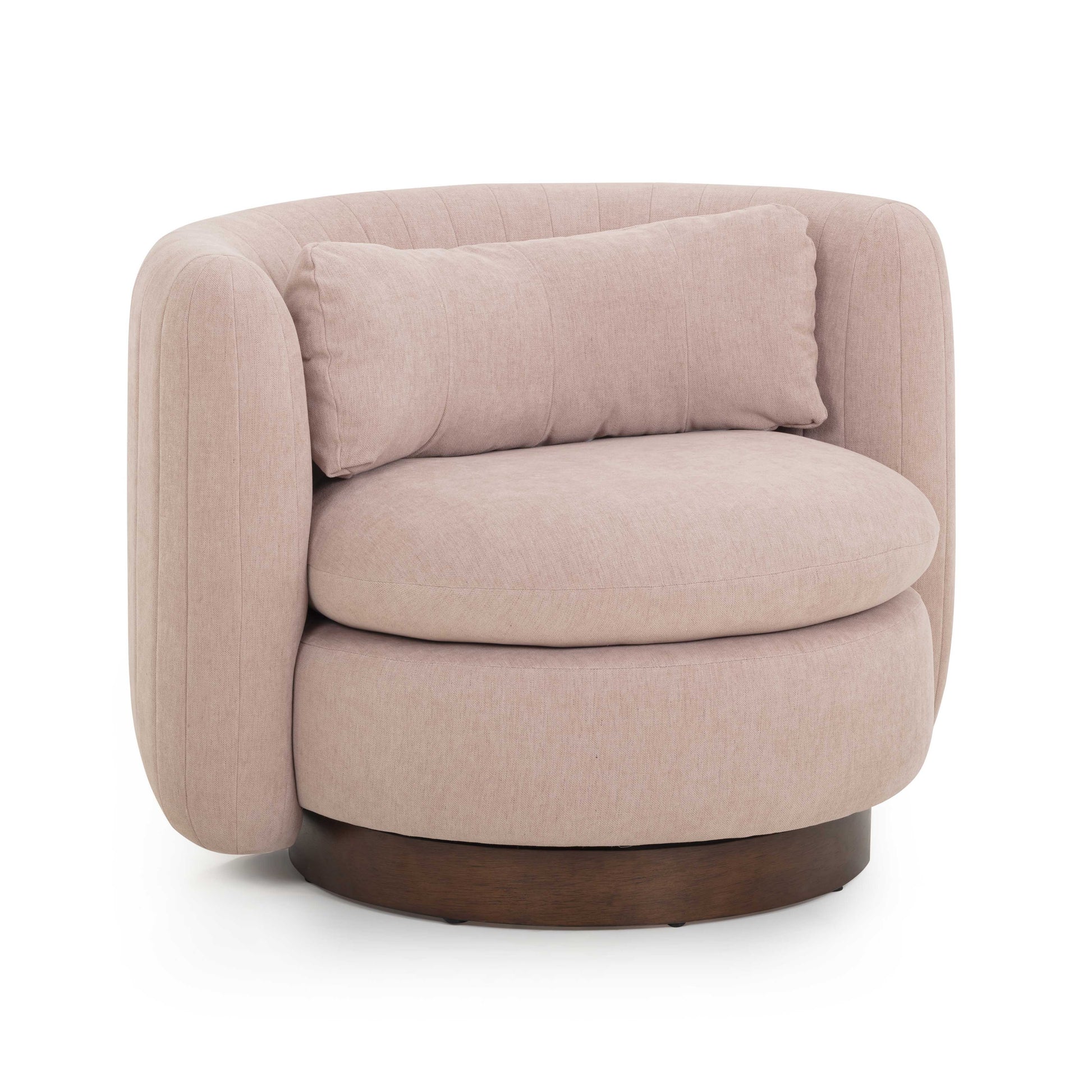 Nura Swivel Accent Chair - Pink - Image 1