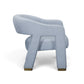 Florence Linen Accent Chair - Blue - Image 5