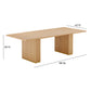 Chelsea Oak Wood Rectangular Dining Table (79"-96") - Natural / 96" - Image 7