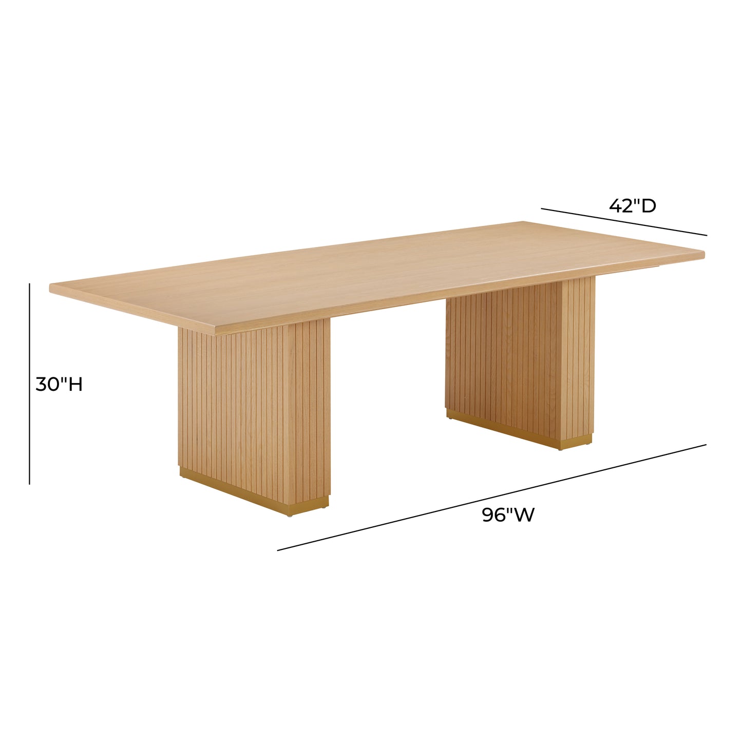 Chelsea Oak Wood Rectangular Dining Table (79