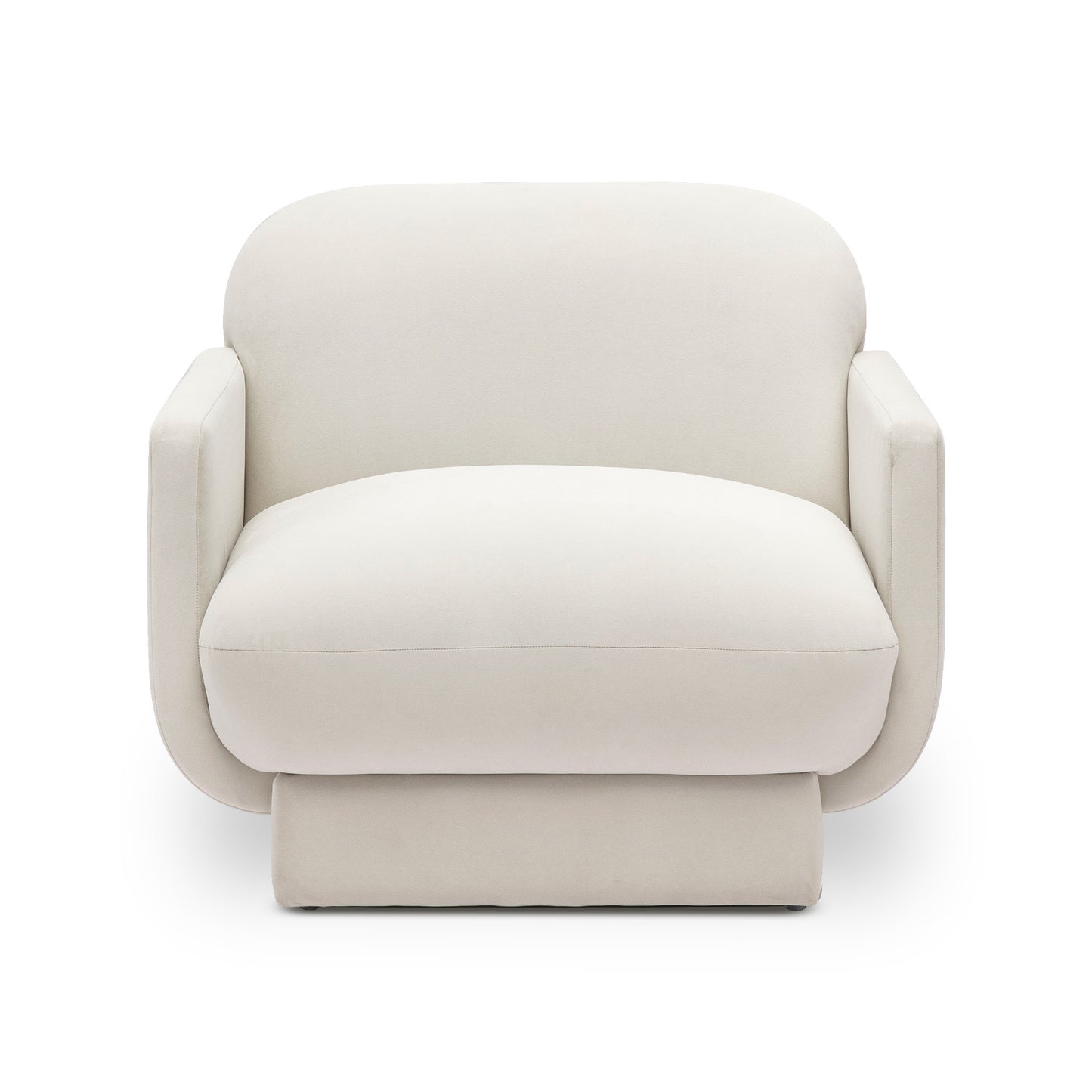 Azalea Performance Velvet Accent Chair - Cream - Image 2