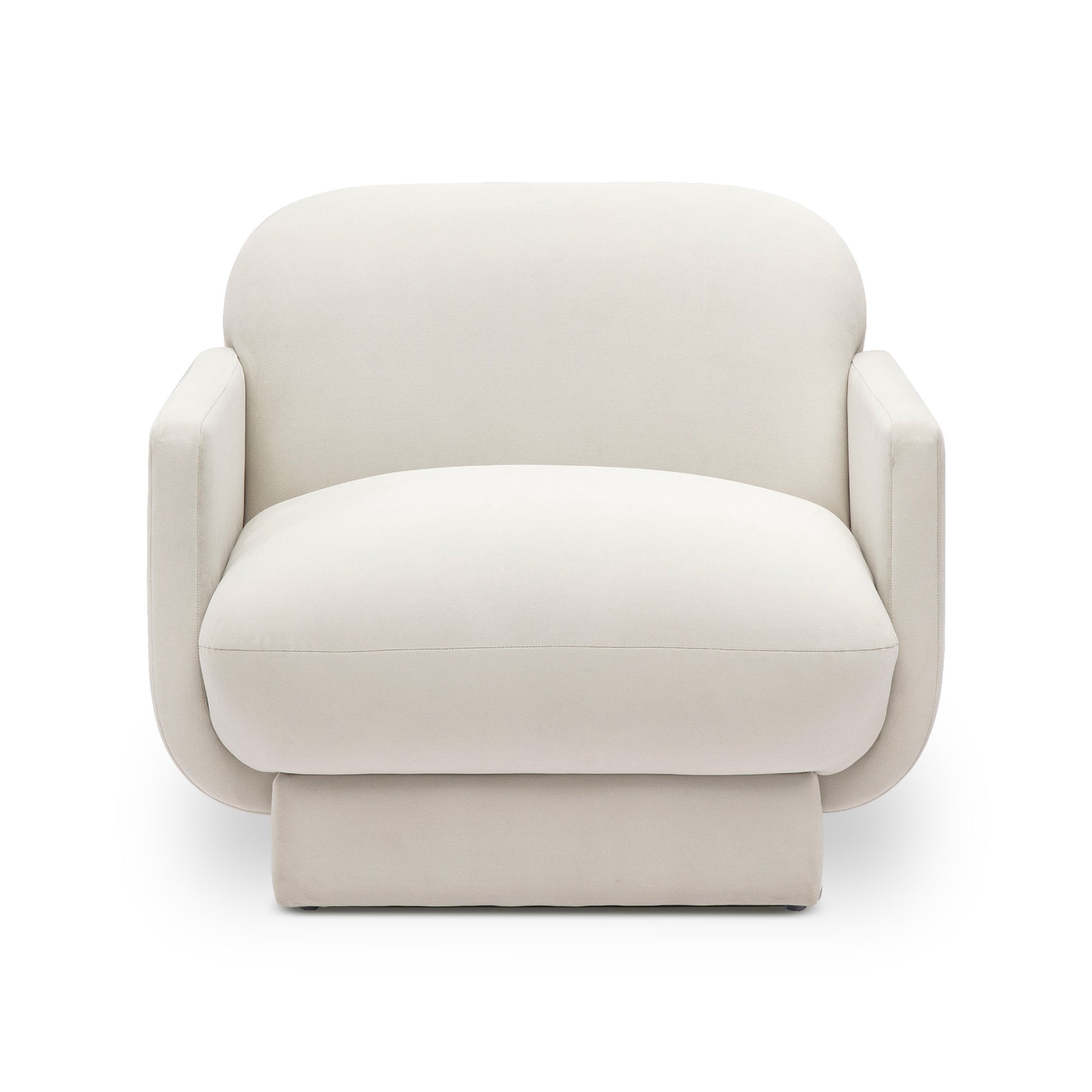 Azalea Performance Velvet Accent Chair - Cream - Image 2