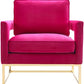 Avery Performance Velvet Accent Chair - Pink - Image 2