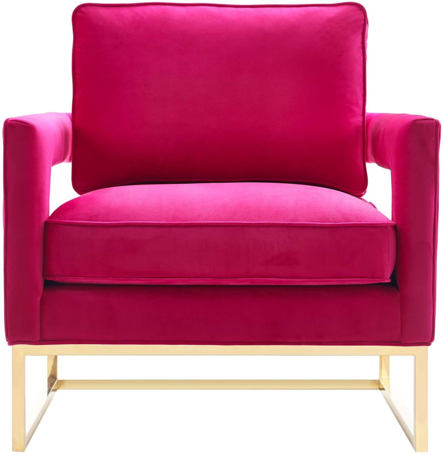 Avery Performance Velvet Accent Chair - Pink - Image 2
