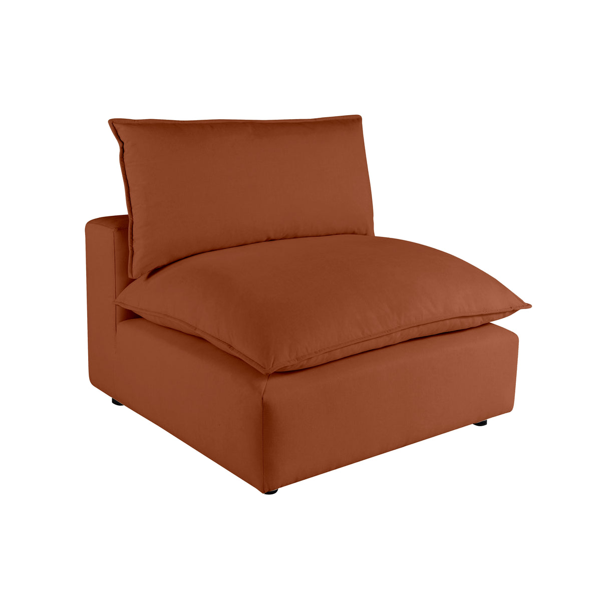 Cali Modular Armless Chair - Rust - Image 1